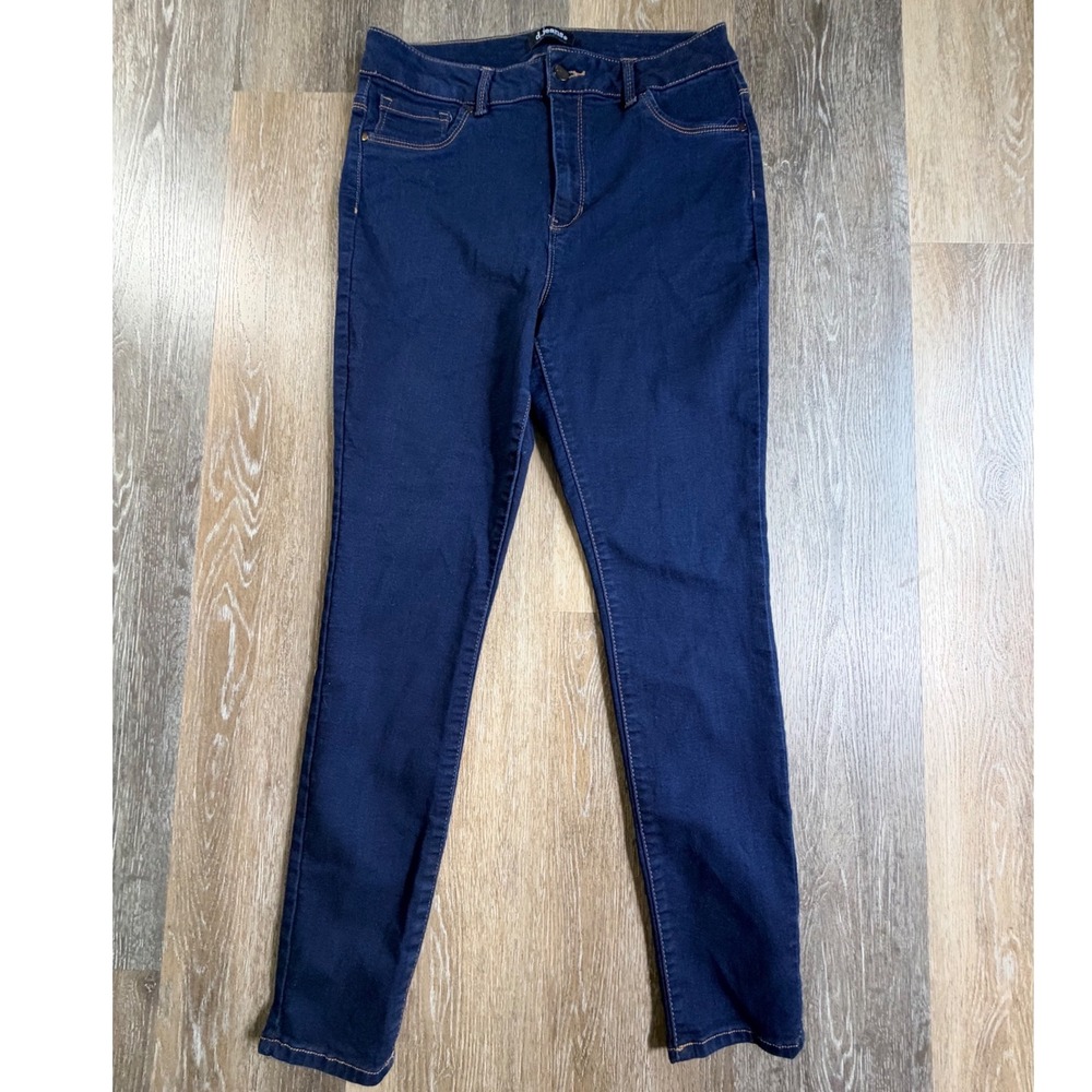 d.jeans Skinny Pants Womens 14 Blue Indigo Stretch High Rise Denim